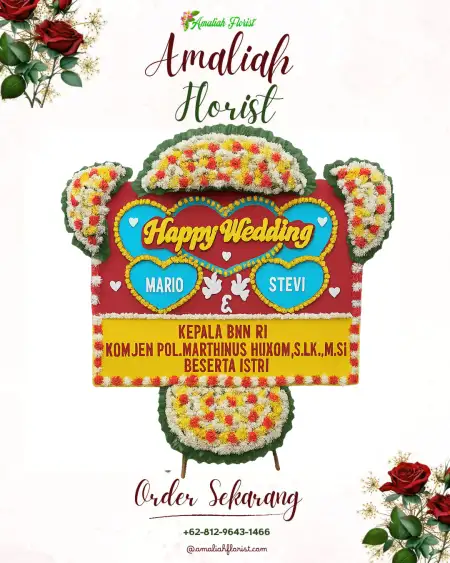 Papan Bunga Pernikahan Kerkap